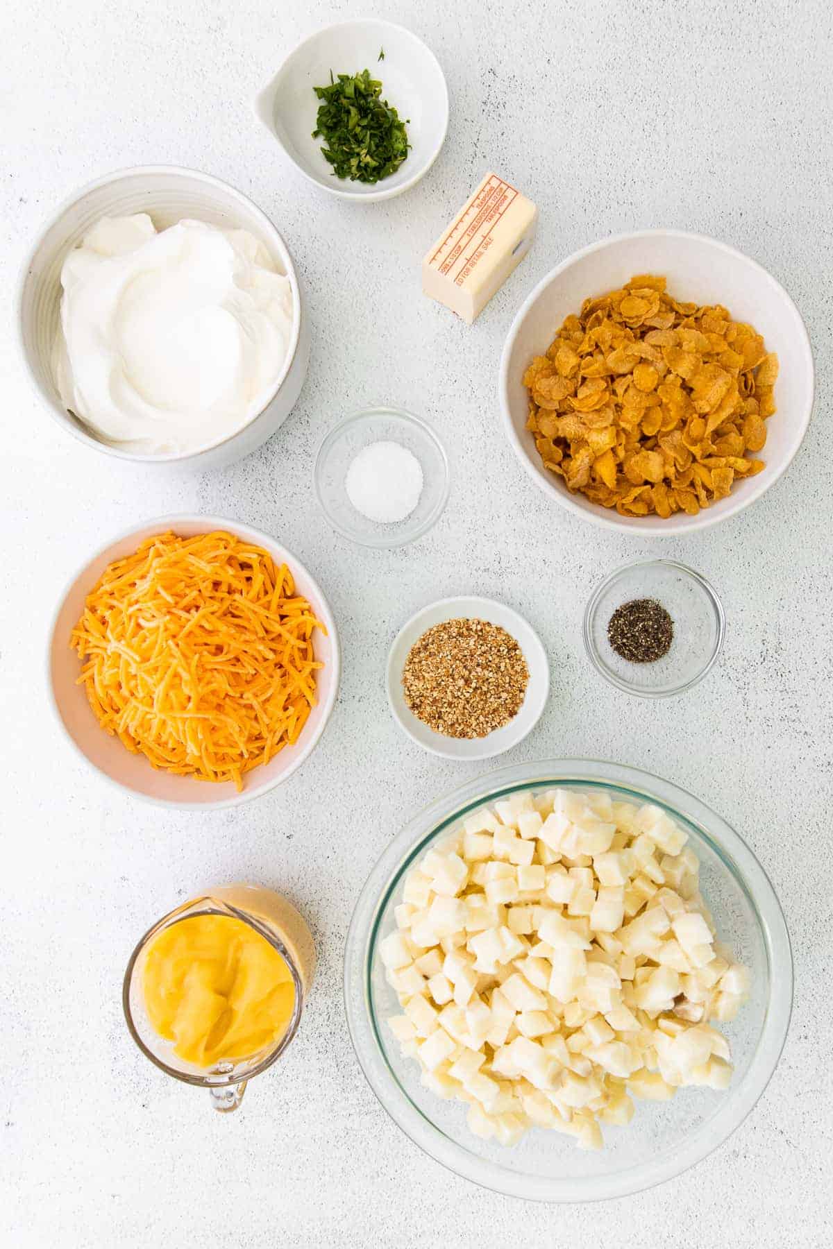 Ingredients on counter.