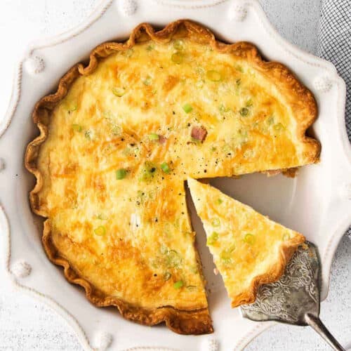 Easy Ham and Cheese Quiche Recipe - The Cheese Knees