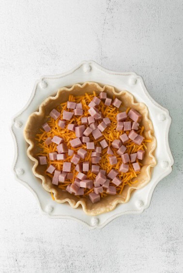 cheese and ham in crust