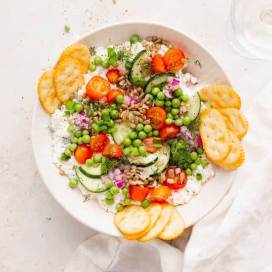cottage cheese salad in a bowl