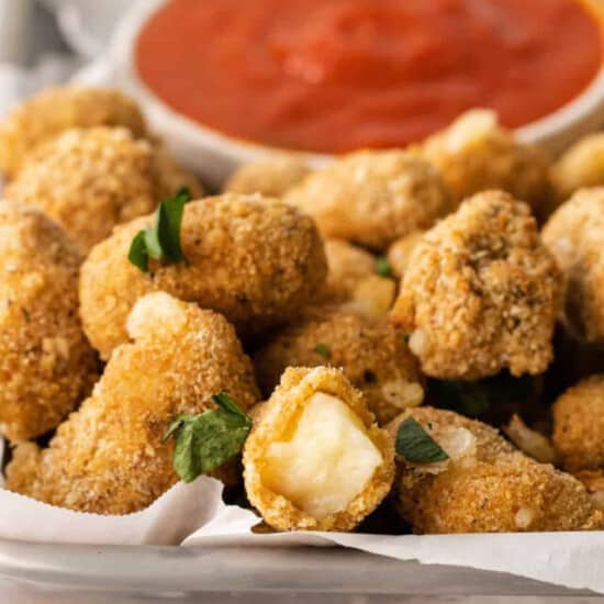 cheese curds in basket