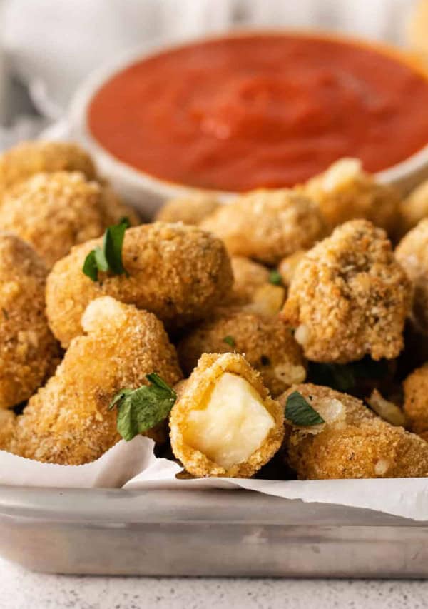 cheese curds in basket