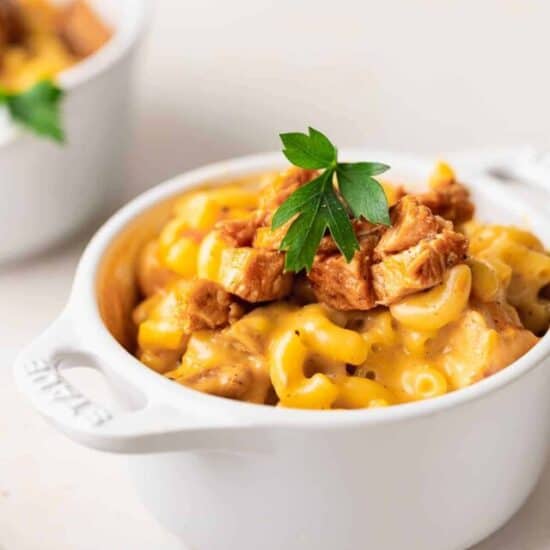 a bowl of Buffalo Chicken Mac and Cheese