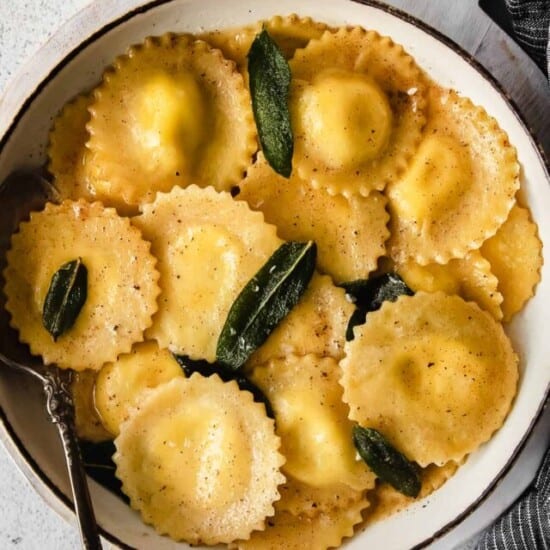 ravioli in bowl