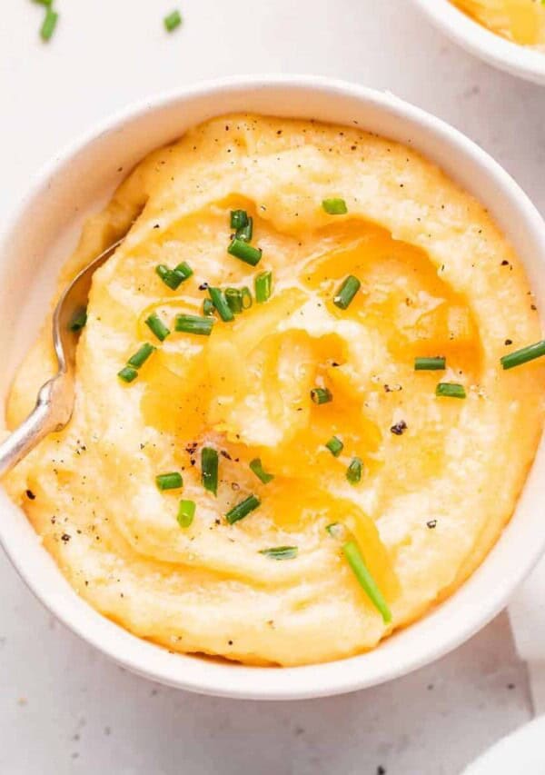 a bowl of cheese grits