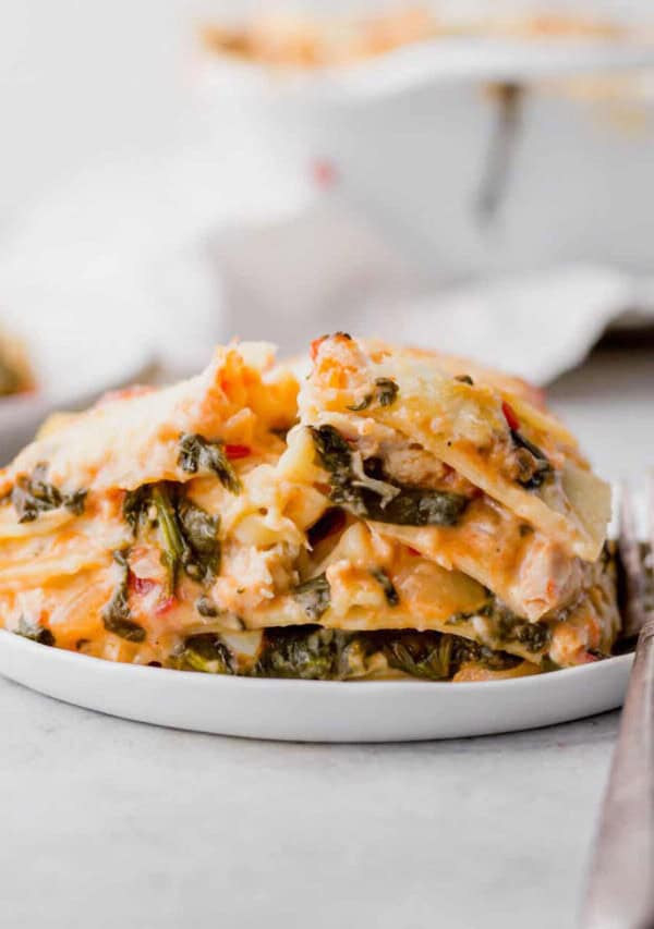 lasagna on plate