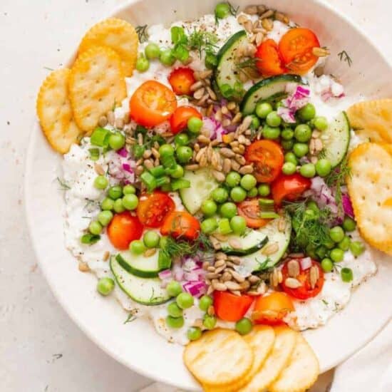 cottage cheese salad in a bowl