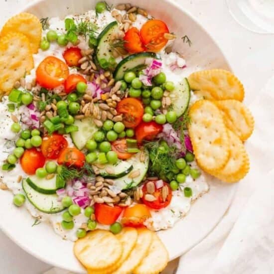 cottage cheese salad with crackers