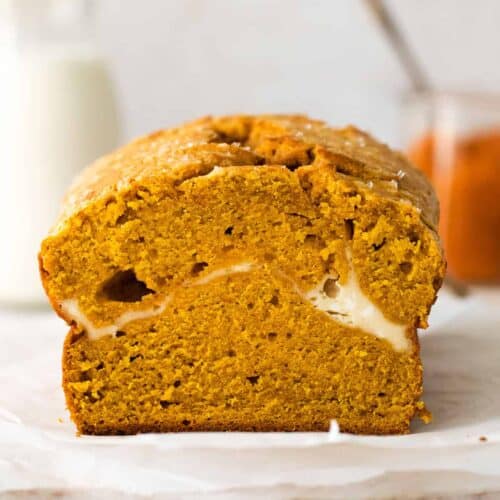 pumpkin cream cheese bread.