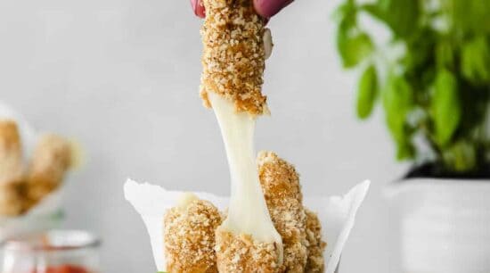 homemade mozzarella sticks