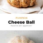 pumpkin cheese ball - how to make a cheese ball for halloween.