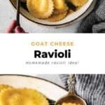 goat cheese ravioli