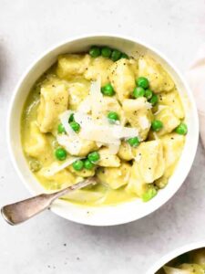 Ricotta Gnocchi with Sweet Pea Butter Sauce
