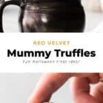 red velvet mummy truffles.