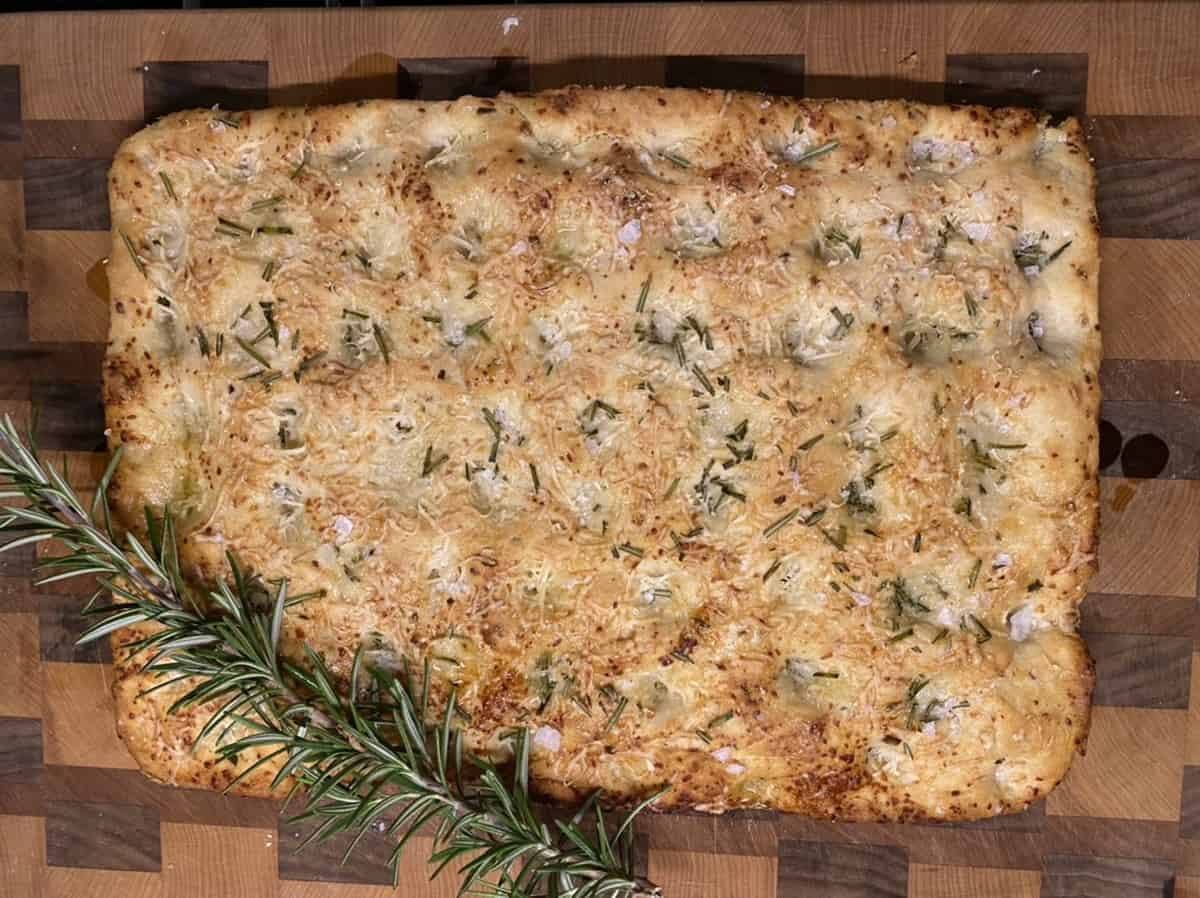 Parmesan Rosemary Focaccia Bread - The Cheese Knees
