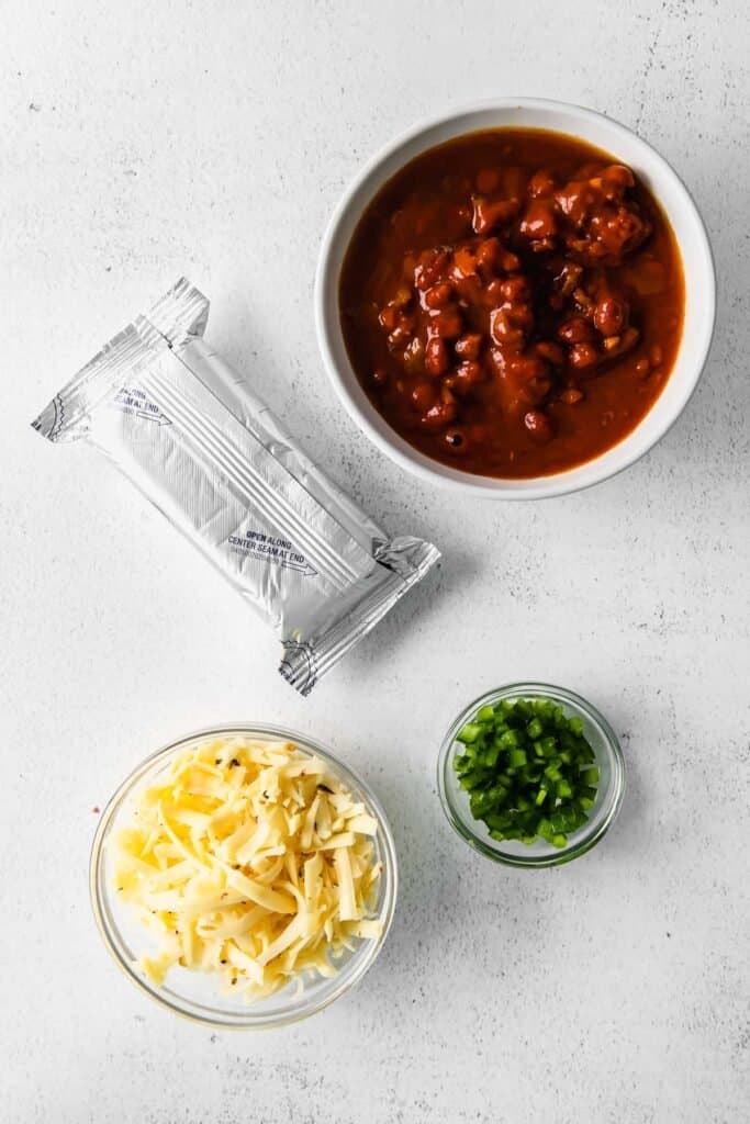 ingredients for chili cheese dip