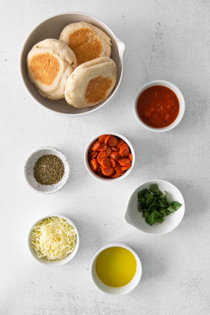 Ingredients on a countertop.