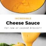 Cheese sauce for broccoli.