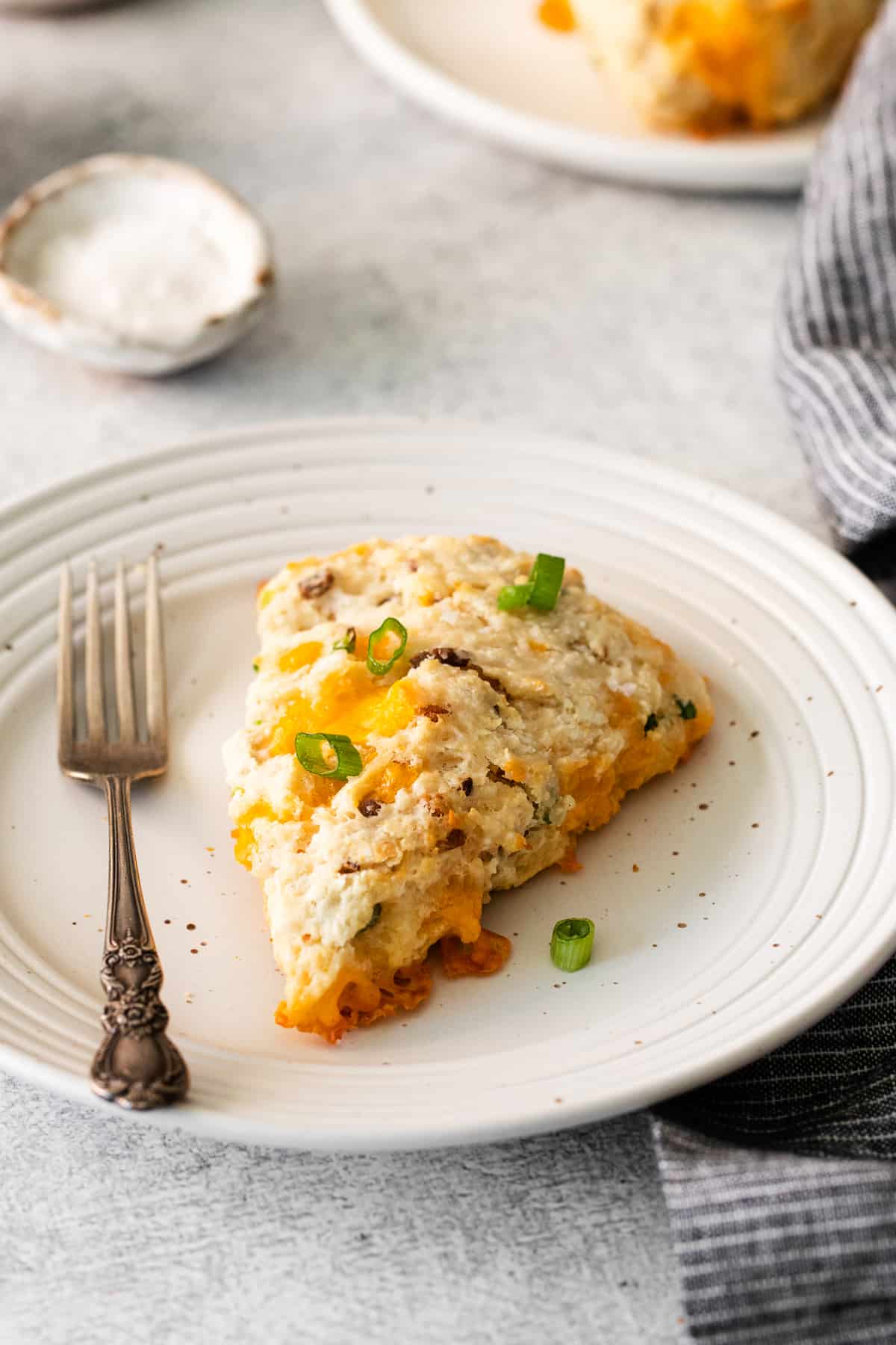 savory scone on plate