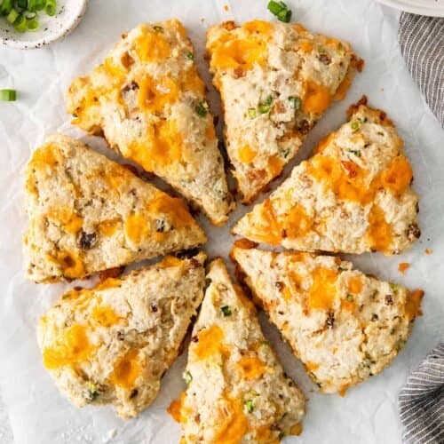 Savory Scones (Bacon Cheddar Scones) - The Cheese Knees