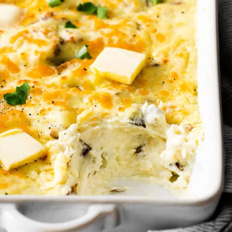 Cheesy Mashed Potatoes (3 Kinds of Cheese!) - The Cheese Knees