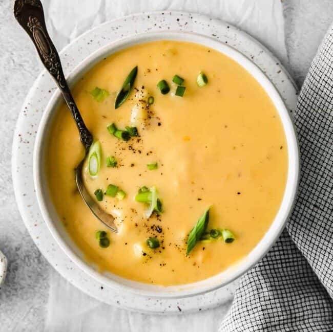 Cheesy Potato Soup - The Cheese Knees