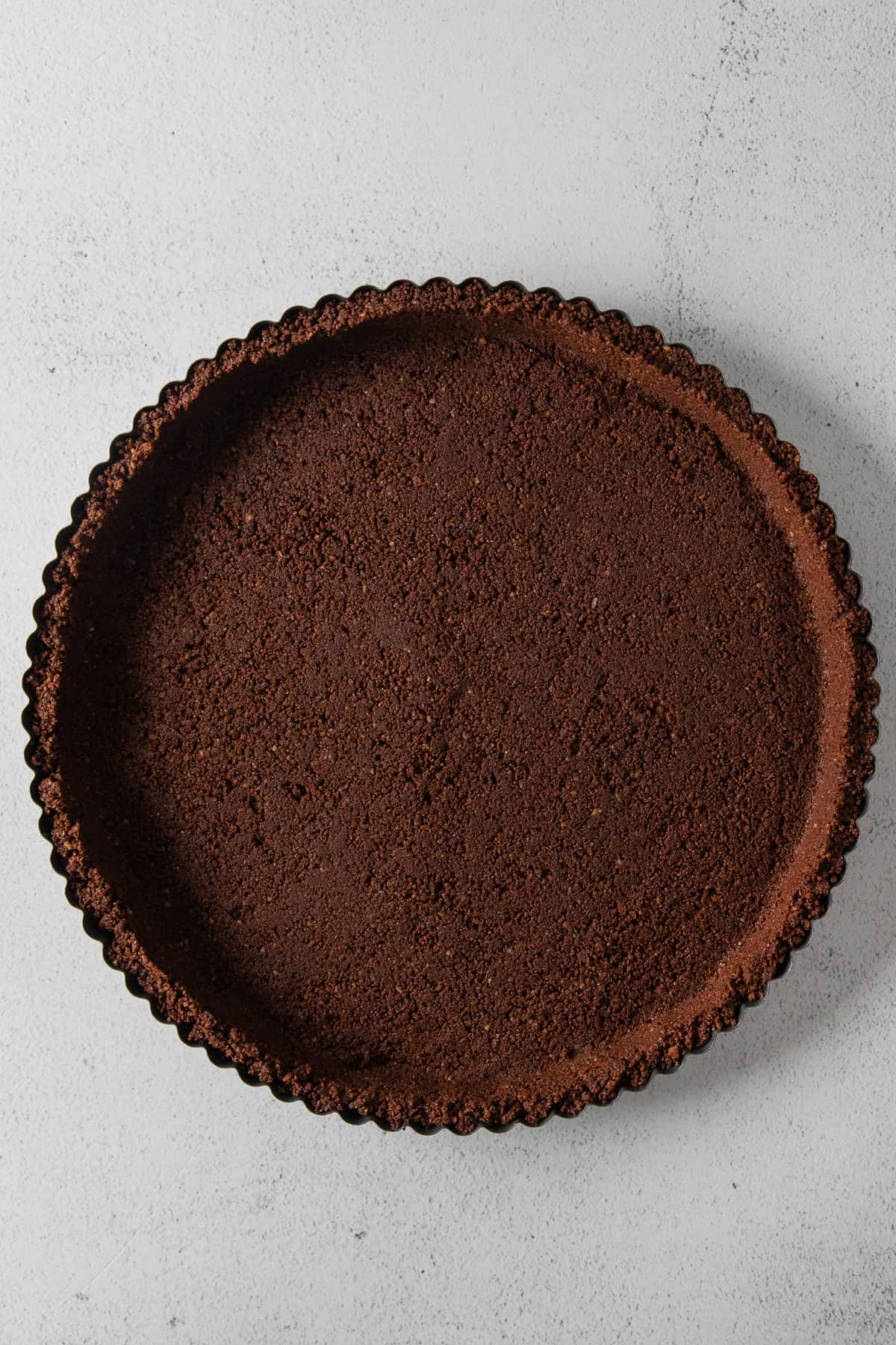 Chocolate graham cracker crust. 