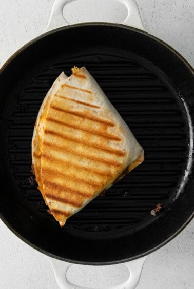 frying quesadilla