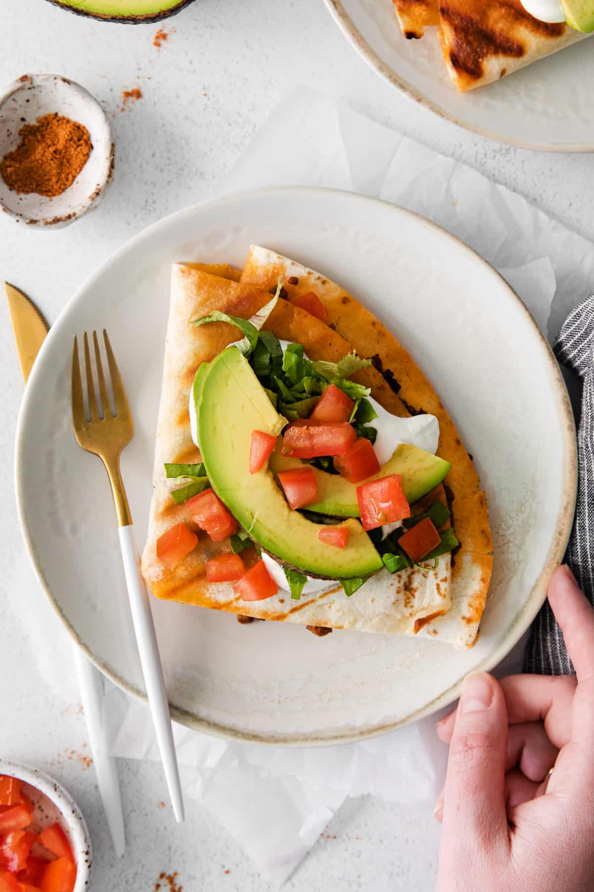 quesadilla on plate