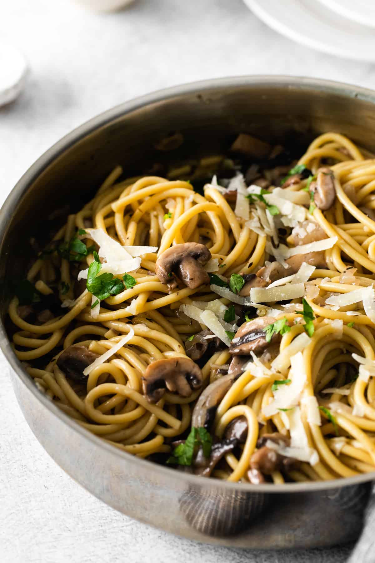 pasta in skillet