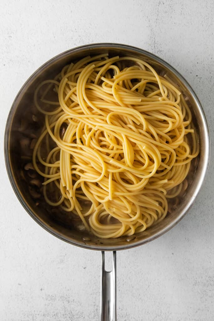 noodles in skillet