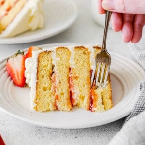 Lemon Ricotta Cake on a plate