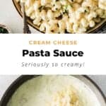 An image of creamy pasta sauce in a pan.