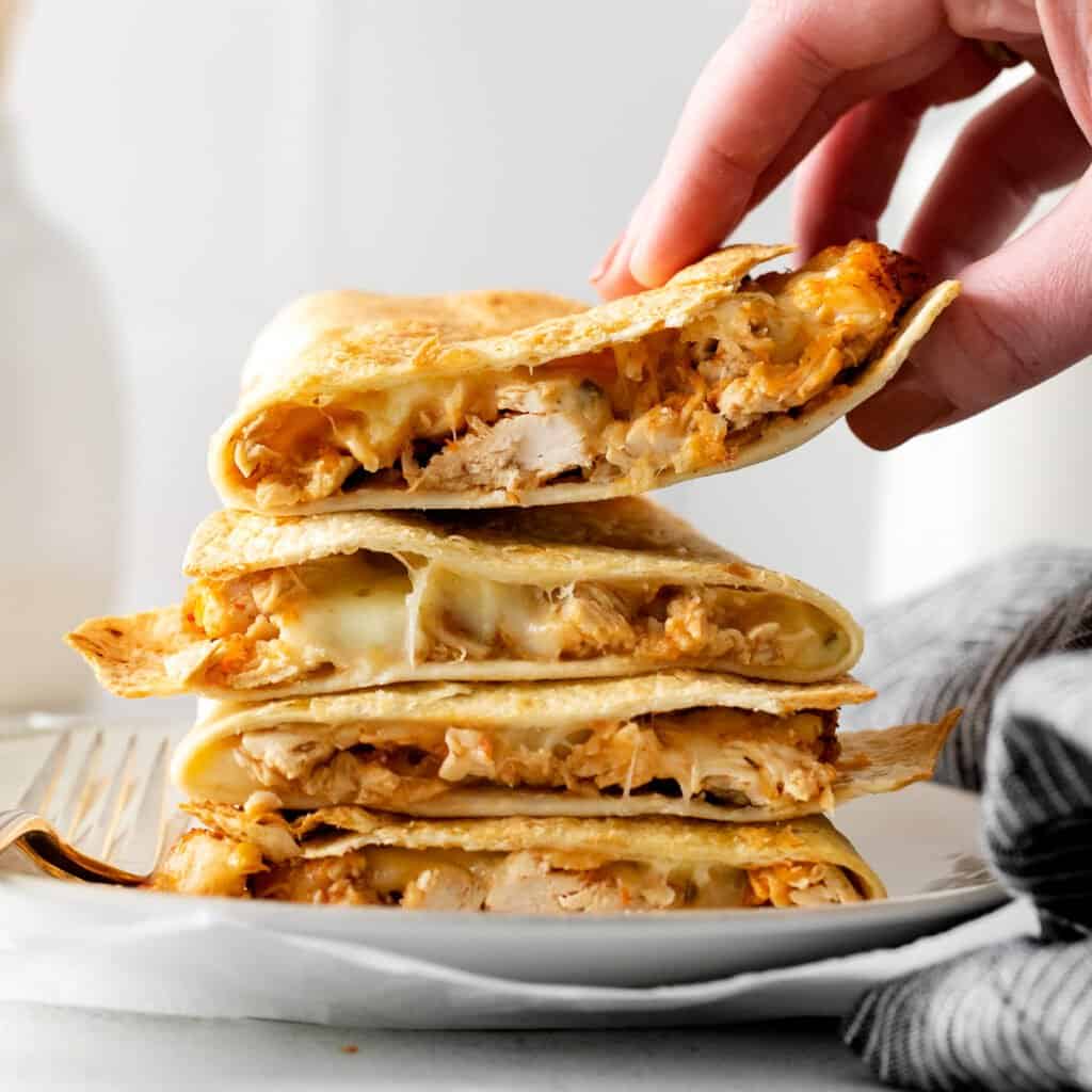 Air Fryer Quesadilla (chicken + cheese!) The Cheese Knees