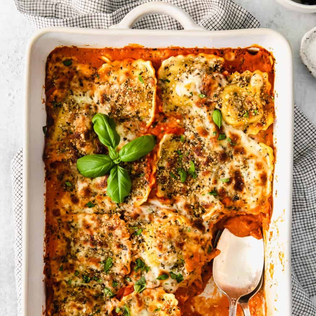 Baked Ravioli - The Cheese Knees