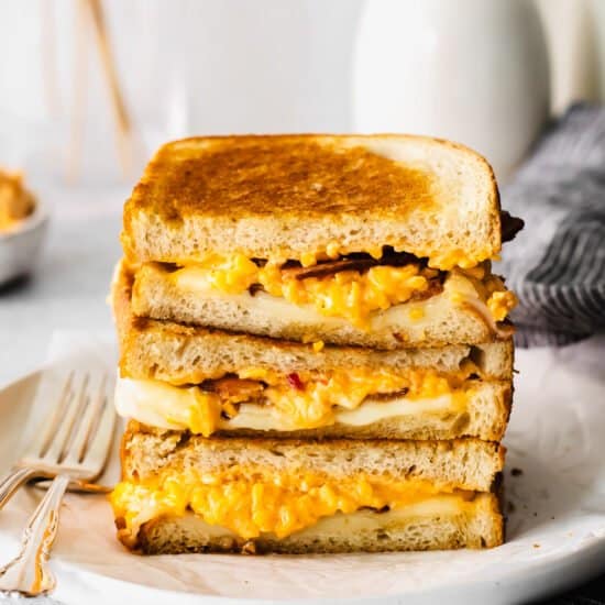 stack of grilled cheese