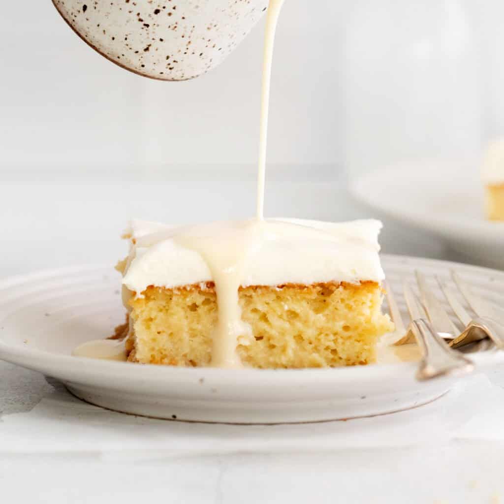 Tres Leches Cake (w/ cream cheese frosting) The Cheese Knees