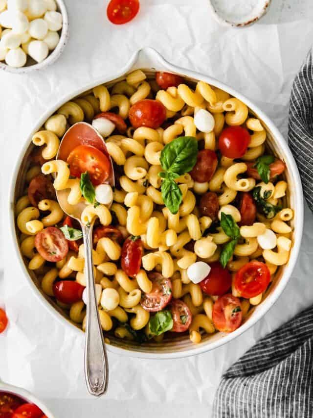 Caprese Pasta Salad Cheese Knees