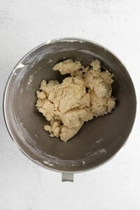 dough in bowl.