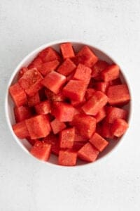 watermelon in bowl.