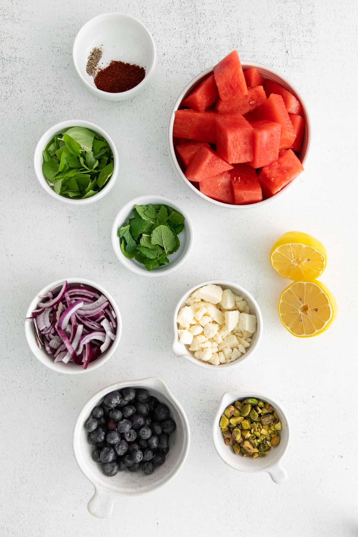 ingredients on countertop.