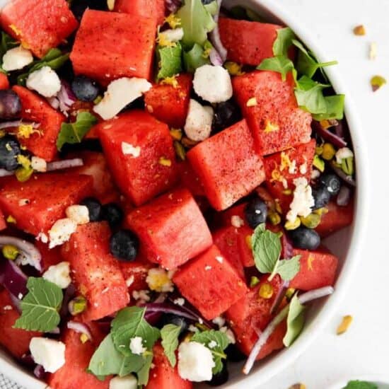 Watermelon Feta Mint Salad