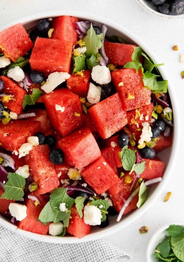 Watermelon Feta Mint Salad