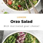 Lemon orzo salad.