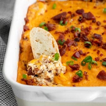 Cheddar Bacon Cream Cheese Dip - The Cheese Knees