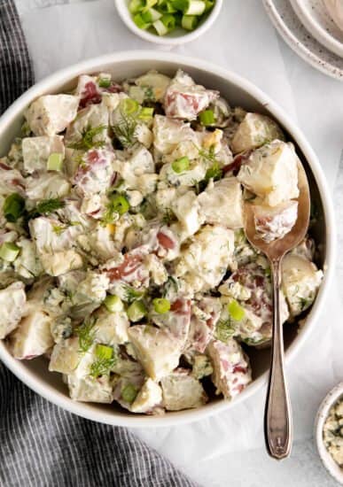 potato salad in bowl.