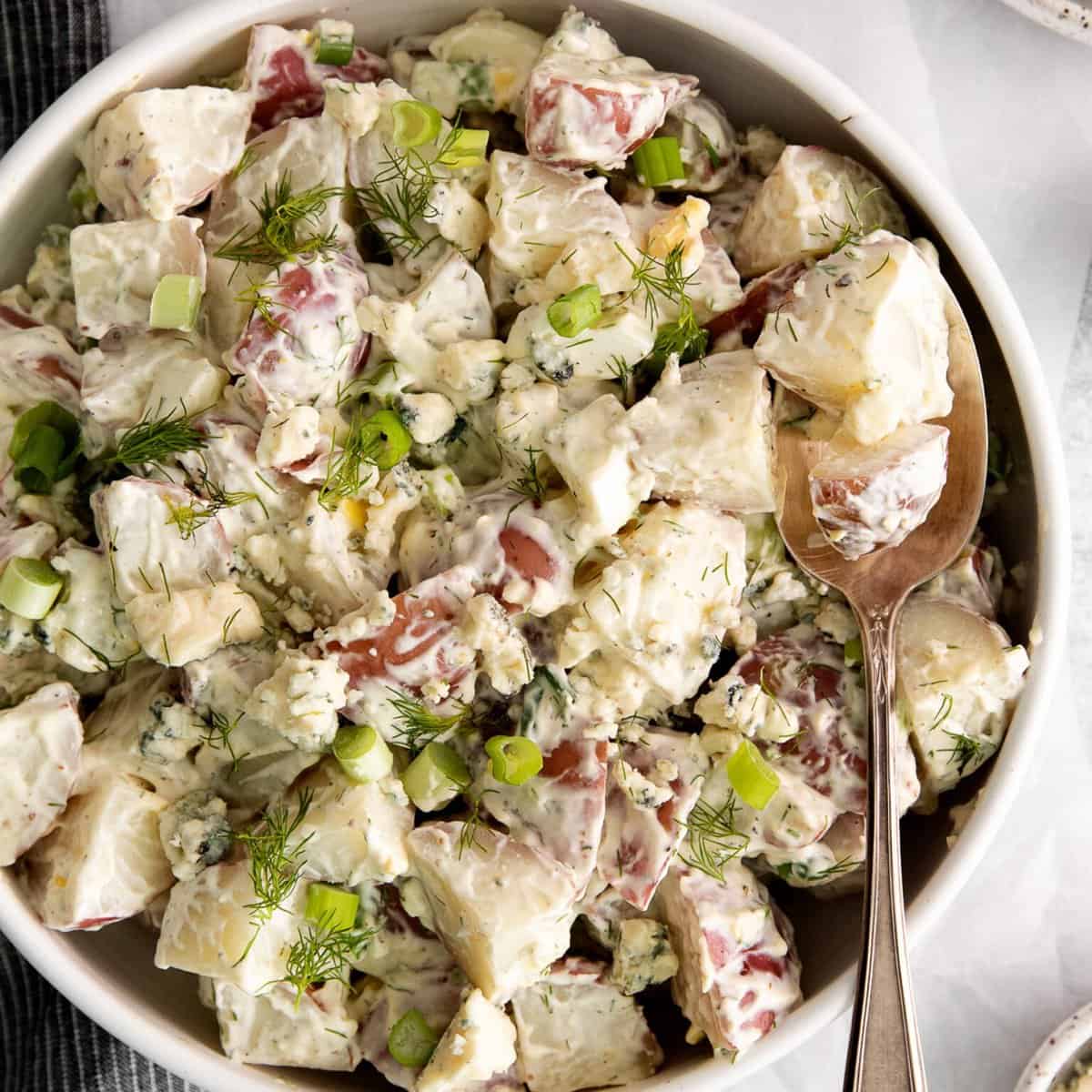 Dill Potato Salad with Blue Cheese - The Cheese Knees