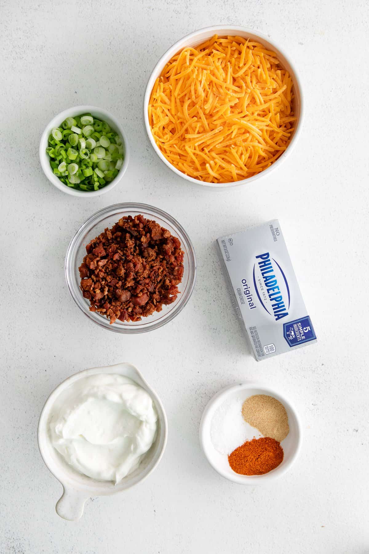 Ingredients on countertop.