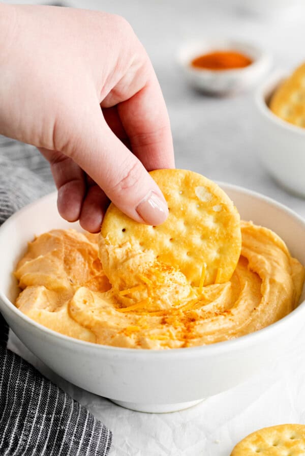 Homemade cheese spread.