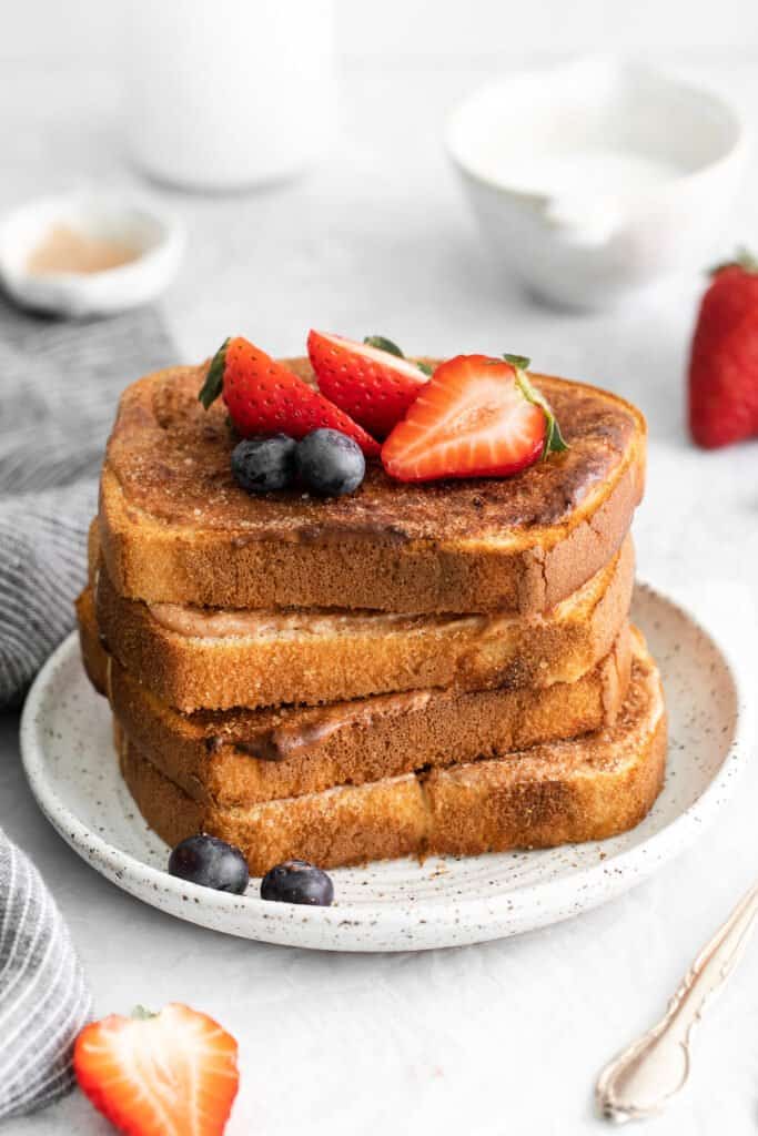 Cinnamon Sugar Cream Cheese Toast The Cheese Knees